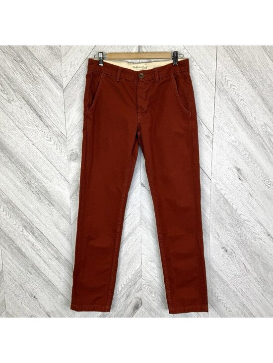 The West Is Dead Other - The West Is Dead Chino Pants Mens Size 30x32 Slim Straight Rust 100% Cotton